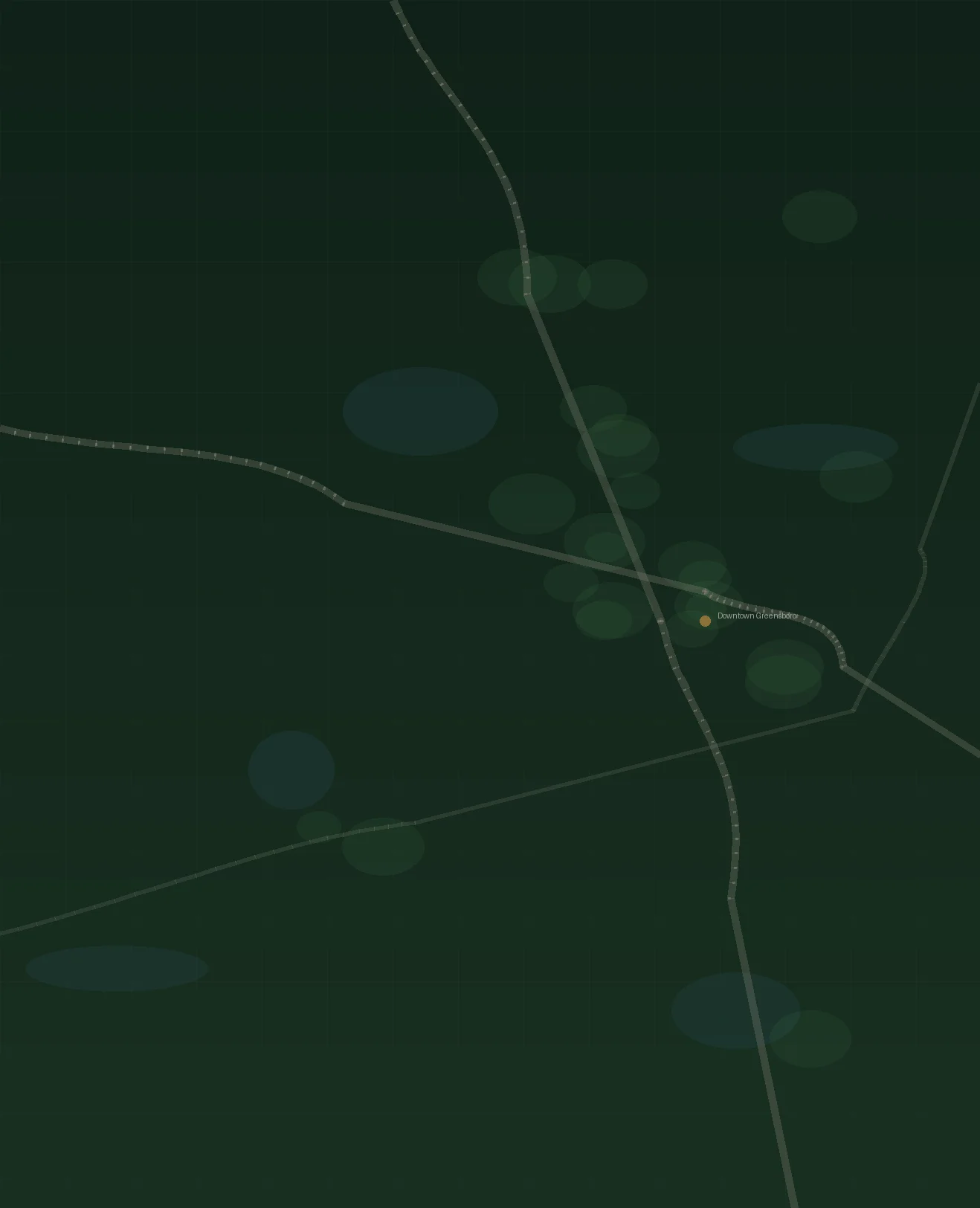 Map of the Greensboro, North Carolina area